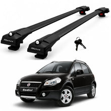 2X Roof Bars for Fiat Sedici Crossover 2005-2010 Lockable Roof Rack Black