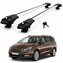 2X Roof Bars for Ford Grand C-Max 2011-2019 Lockable Roof Rack Cross Bars Grey