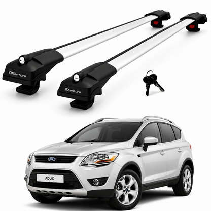 2X Roof Bars for Ford Kuga Mk1 2008-2012 Lockable Roof Rack Cross Bars Grey