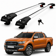 2X Roof Bars for Ford Ranger P375 2011-2022 Lockable Roof Rack Cross Bars Grey