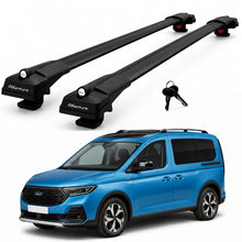 2X Roof Bars for Ford Tourneo Connect 2022-2026 Lockable Roof Rack Black