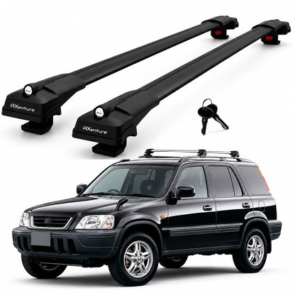 2X Roof Bars for Honda Cr-V Mk1 1996-2001 Lockable Roof Rack Cross Bars Black