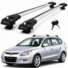 2X Roof Bars for Hyundai Elantra Touring 2009–2012 Lockable Roof Rack Grey
