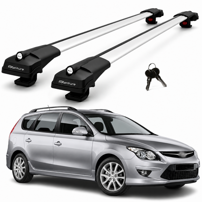 2X Roof Bars for Hyundai I30 Wagon 2006–2011 Lockable Roof Rack Cross Bars Grey