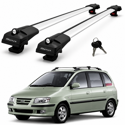 2X Roof Bars for Hyundai Matrix 2001-2010 Lockable Roof Rack Cross Bars Grey
