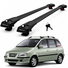 2X Roof Bars for Hyundai Matrix 2001-2010 Lockable Roof Rack Cross Bars Black