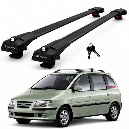 2X Roof Bars for Hyundai Matrix 2001-2010 Lockable Roof Rack Cross Bars Black