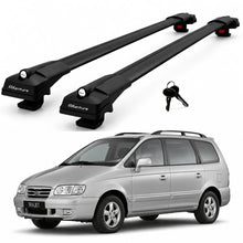 2X Roof Bars for Hyundai Trajet 1999–2008 Lockable Roof Rack Cross Bars Black