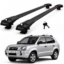 2X Roof Bars for Hyundai Tucson Jm 2004-2009 Lockable Roof Rack Cross Bars Black