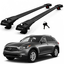 2X Roof Bars for Infiniti Fx S50 / S51 Lockable Roof Rack Cross Bars Black