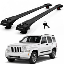 2X Roof Bars for Jeep Cherokee Kk 2008-2012 Lockable Roof Rack Cross Bars Black