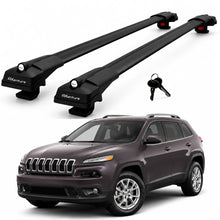 2X Roof Bars for Jeep Cherokee Kl 2014-2023 Lockable Roof Rack Cross Bars Black
