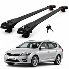 2X Roof Bars for Kia Cee'D Wagon 2006–2012 Lockable Roof Rack Cross Bars Black