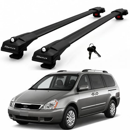 2X Roof Bars for Kia Sedona Vq 2006-2012 Lockable Roof Rack Cross Bars Black