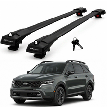 2X Roof Bars for Kia Sorento X-Line 2021–2025 Lockable Roof Rack Cross Bar Black