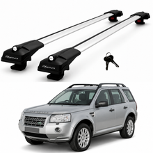 2X Roof Bars for Land Rover Freelander 2 L359 2006-2014 Lockable Roof Rack Grey