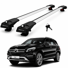 2X Roof Bars for Mercedes Gle W166 2012-2019 Lockable Roof Rack Cross Bars Grey