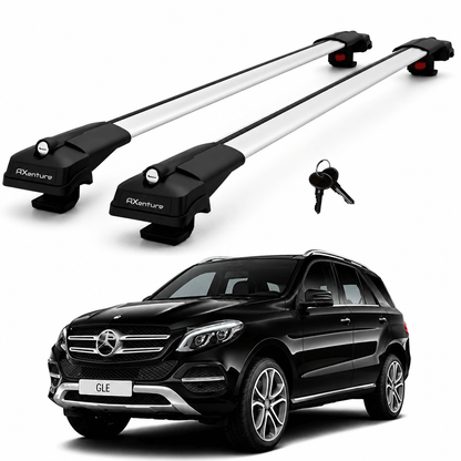 2X Roof Bars for Mercedes Gle W166 2012-2019 Lockable Roof Rack Cross Bars Grey
