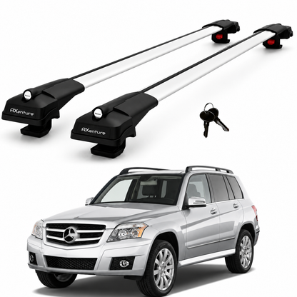 2X Roof Bars for Mercedes Glk X204 2008-2015 Lockable Roof Rack Cross Bars Grey