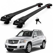 2X Roof Bars for Mercedes Glk X204 2008-2015 Lockable Roof Rack Cross Bars Black