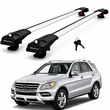 2X Roof Bars for Mercedes Ml W164 2006-2011 Lockable Roof Rack Cross Bars Grey