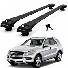 2X Roof Bars for Mercedes Ml W164 2006-2011 Lockable Roof Rack Cross Bars Black