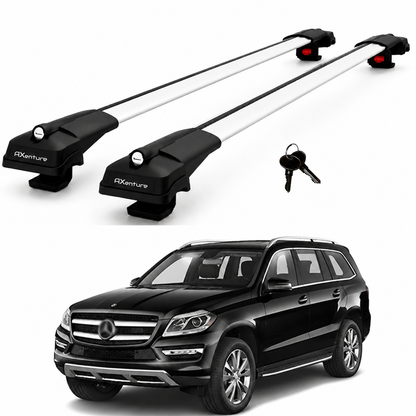 2X Roof Bars for Mercedes Gl X166 2013-2019 Lockable Roof Rack Cross Bars Grey