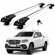 2X Roof Bars for Mercedes X-Class W470 2017-2020 Lockable Roof Rack Grey