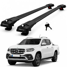 2X Roof Bars for Mercedes X-Class W470 2017-2020 Lockable Roof Rack Black