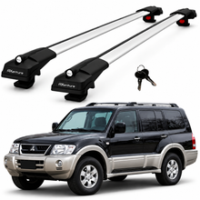2X Roof Bars for Mitsubishi Pajero/Shogun V60 2001-2006 Lockable Roof Rack Grey