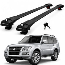 2X Roof Bars for Mitsubishi Pajero/Shogun V80 2006-2021 Lockable Roof Rack Black