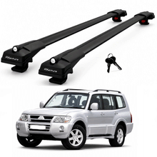 2X Roof Bars for Mitsubishi Shogun Sport 2001-2006 Lockable Roof Rack Black