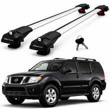 2X Roof Bars for Nissan Pathfinder R51 2005-2012 Lockable Roof Rack Grey