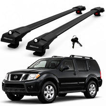 2X Roof Bars for Nissan Pathfinder R51 2005-2012 Lockable Roof Rack Black