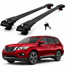 2X Roof Bars for Nissan Pathfinder R52 2013-2020 Lockable Roof Rack Black