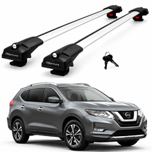 2X Roof Bars for Nissan X-Trail T32 2013-2020 Lockable Roof Rack Cross Bars Grey
