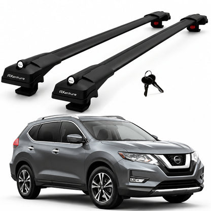 2X Roof Bars for Nissan X-Trail T32 2013-2020 Lockable Roof Rack Cross Bar Black
