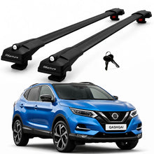 2X Roof Bars for Nissan Qashqai J11 2014–2020 Lockable Roof Rack Cross Bar Black