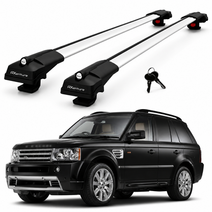 2X Roof Bars for Range Rover Sport L320 2005-2013 Lockable Roof Rack Grey