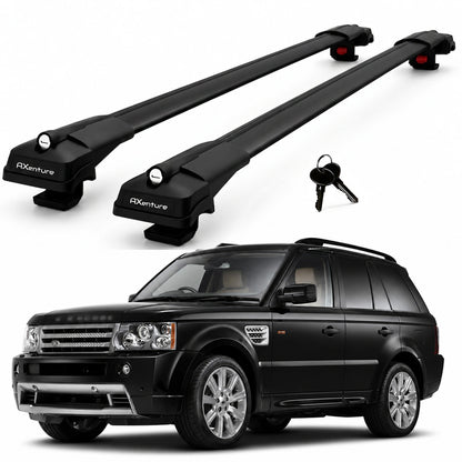 2X Roof Bars for Range Rover Sport L320 2005-2013 Lockable Roof Rack Black
