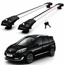 2X Roof Bars for Renault Grand Scenic 2009-2016 Lockable Roof Rack Grey