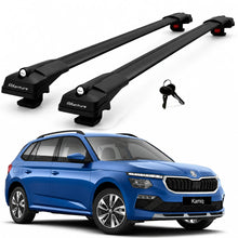 2X Roof Bars for Skoda Kamiq 2019-2025 Lockable Roof Rack Cross Bars Black