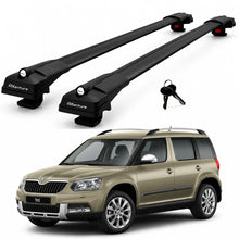 2X Roof Bars for Skoda Yeti 2010-2017 Lockable Roof Rack Cross Bars Black
