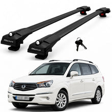 2X Roof Bars for Ssangyong Turismo 2013-2019 Lockable Roof Rack Cross Bars Black