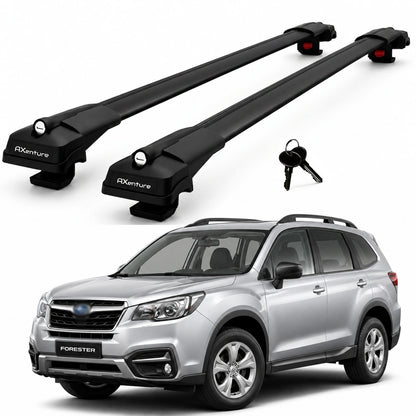 2X Roof Bars for Subaru Forester Sj 2014-2018 Lockable Roof Rack Cross Bar Black