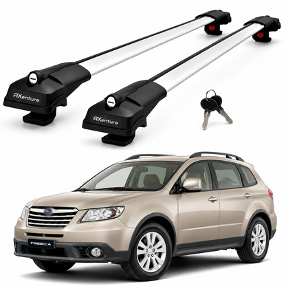 2X Roof Bars for Subaru Tribeca 2006-2014 Lockable Roof Rack Cross Bars Grey