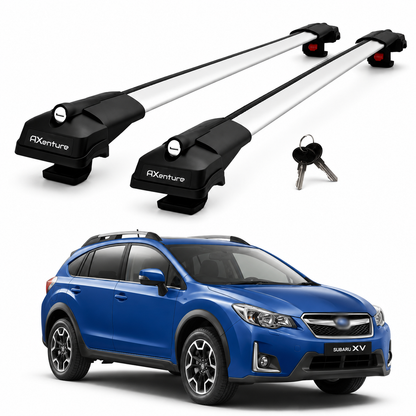2X Roof Bars for Subaru Xv Gp 2012-2017 Lockable Roof Rack Cross Bars Grey