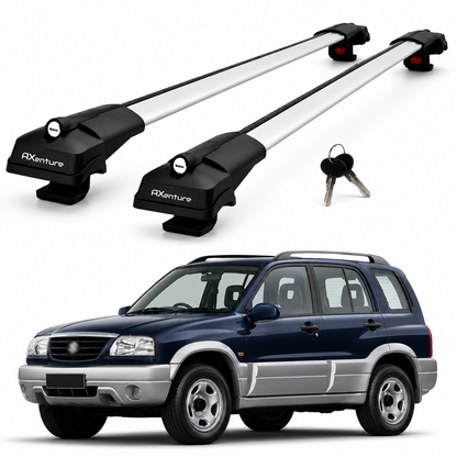2X Roof Bars for Suzuki Vitara 3 Door 1999–2005 Lockable Roof Rack Grey