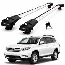 2X Roof Bars for Toyota Highlander Xu40 2008–2013 Lockable Roof Rack Grey