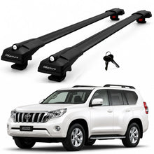 2X Roof Bars for Toyota Land Cruiser J150 2009–2023 Lockable Roof Rack Black